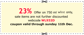 23% discount wine offer