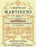 Chateau Martinens Margaux 2000