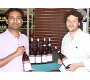 Mahesh Lekkala, owner of Wine Legend with Alfio Cavallotto of Cavallotto